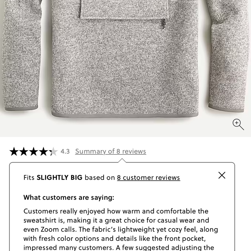 J. Crew Polartec® sherpa fleece pocket pullover